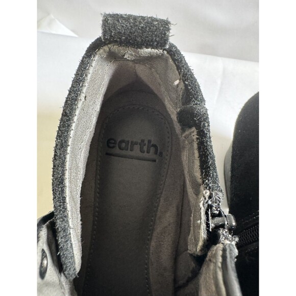 Earth Women’s Conway Maple Black Leather Multi-Zip Ankle Boots Sz 9M - Picture 10 of 12